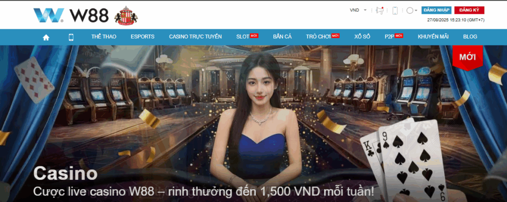 cách vào W88